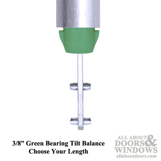 3/8 Inch Spiral Tilt-In Window Balance Rod with Green Bearing and Double Pins