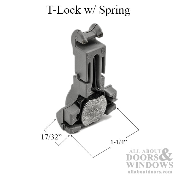 T-Lock with Spring - Aluminum Puck, Open Cam, Inverted Channel Balance - T-Lock with Spring - Aluminum Puck, Open Cam, Inverted Channel Balance