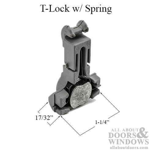 T-Lock with Spring - Aluminum Puck, Open Cam, Inverted Channel Balance - T-Lock with Spring - Aluminum Puck, Open Cam, Inverted Channel Balance