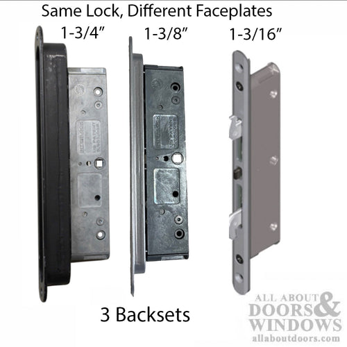 Interlock Sliding Door Lock with Recessed Faceplate - Interlock Sliding Door Lock with Recessed Faceplate