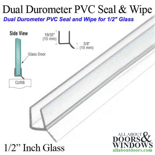 Dual Durometer PVC Seal and Wipe for 1/2