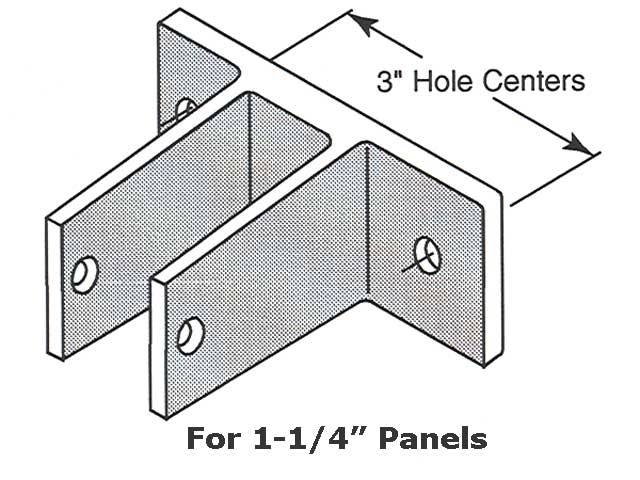 Two Ear Wall Bracket, For Panels 1-1/4 Inch - Two Ear Wall Bracket, For Panels 1-1/4 Inch