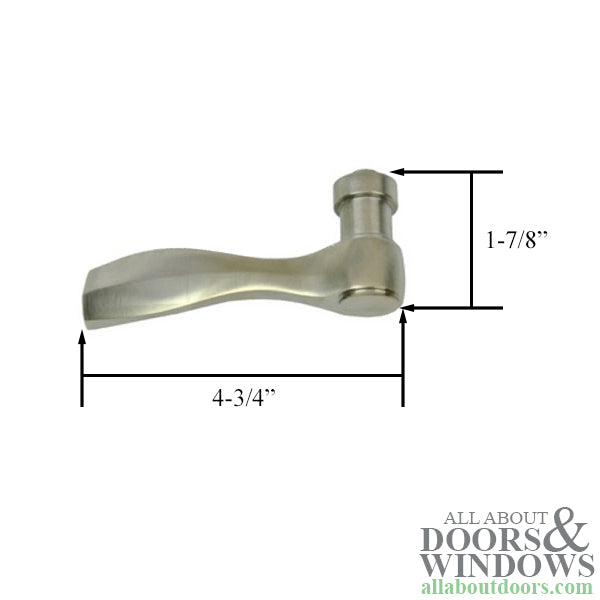 Andersen Newbury Estate Handle Only, Left Hand - Satin Nickel - Andersen Newbury Estate Handle Only, Left Hand - Satin Nickel