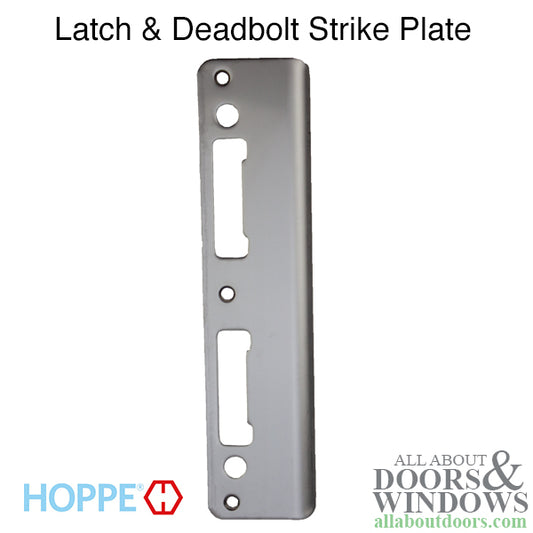 HOPPE Extended Lip Latch and Deadbolt with Curved Lip for 2-1/4" Thick Doors