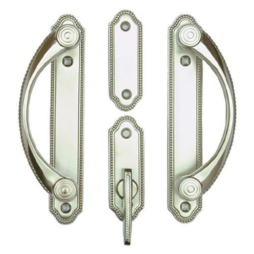 Andersen Whitmore 2-Panel Gliding Door Interior/Exterior Trim Hardware - Satin Nickel - Andersen Whitmore 2-Panel Gliding Door Interior/Exterior Trim Hardware - Satin Nickel