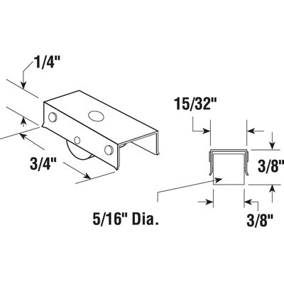 Roller Assembly (Flat) - Sliding Windows, Showcase / Storm - Steel / Nylon - Roller Assembly (Flat) - Sliding Windows, Showcase / Storm - Steel / Nylon