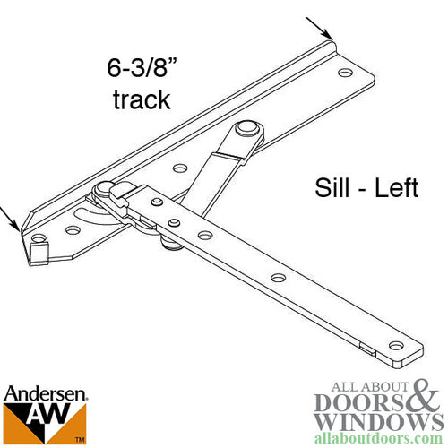 Hinge, Sill, Left 22 Inch Standard Andersen Casement Enhanced - Hinge, Sill, Left 22 Inch Standard Andersen Casement Enhanced