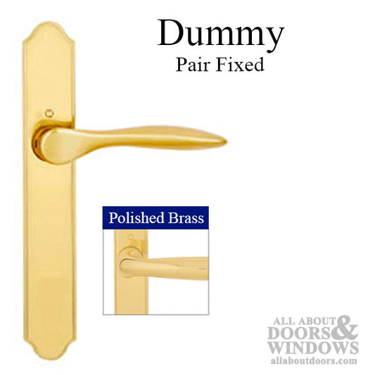 HOPPE Multipoint Dummy Handle Set with New Orleans Lever Resista Brass