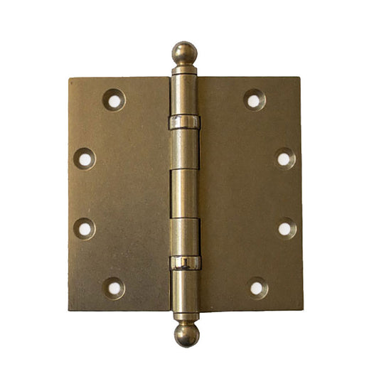 Nobilus 5" x 5" Ball Tip Butt Hinge, Ball Bearing - Light Bronze