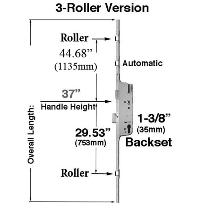 HOPPE Automatic Top Roller Extension 16mm Faceplate - HOPPE Automatic Top Roller Extension 16mm Faceplate