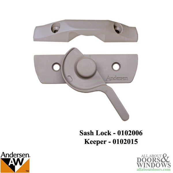 Andersen Sash Lock for 400 Series Woodwright Double Hung Window Stone - Andersen Sash Lock for 400 Series Woodwright Double Hung Window Stone