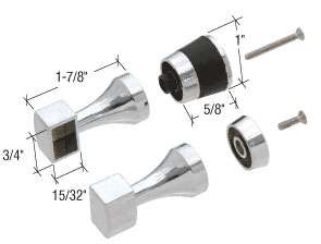Towel Bar Bracket, One Stud - Chrome