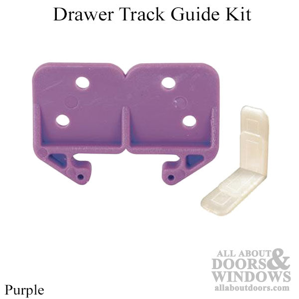 Drawer Track Guide Kit - White/Purple - 2-1/4 inch - Drawer Track Guide Kit - White/Purple - 2-1/4 inch