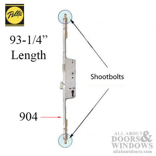 Pella Shootbolt 50/92, Pella Designer Series 904 Multipoint Lock, 93-1/4"  Door