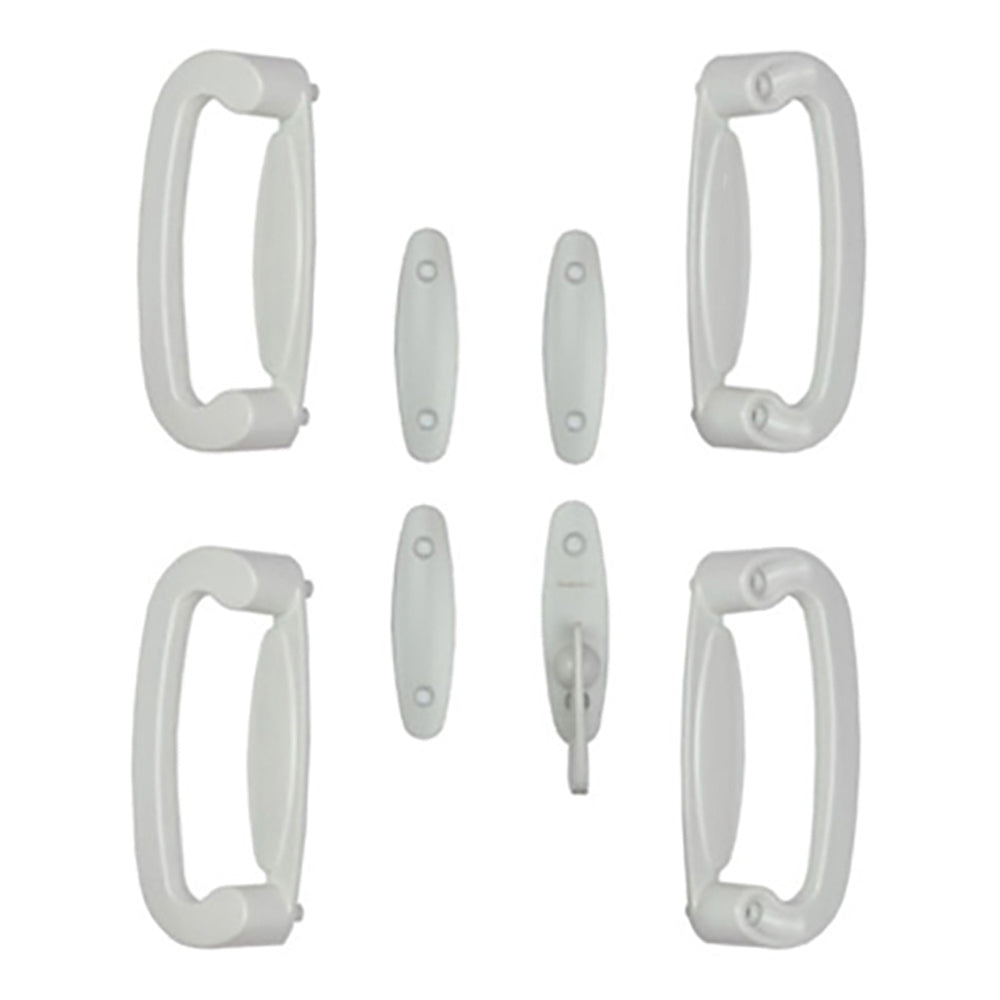 Andersen 4 Panel Gliding Door Tribeca Interior/Exterior Hardware Set - White - Andersen 4 Panel Gliding Door Tribeca Interior/Exterior Hardware Set - White