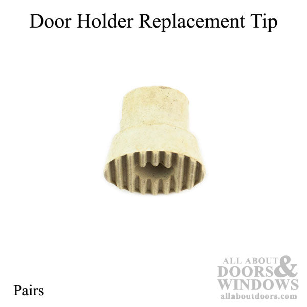 Door Holder Replacement Tip, Pair - White - Door Holder Replacement Tip, Pair - White