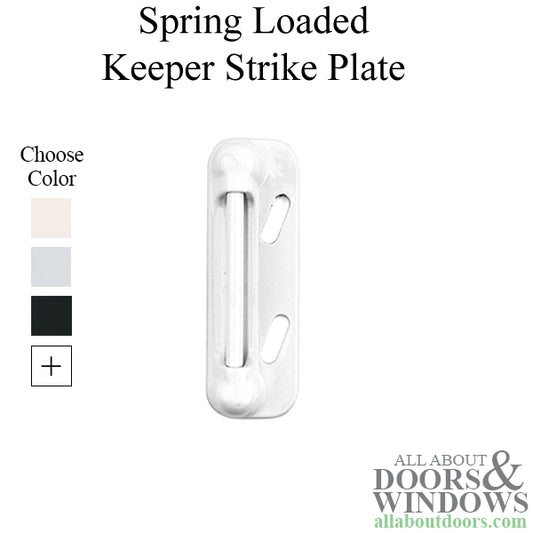 Spring Loaded Strike Plate Keeper for Storm Doors