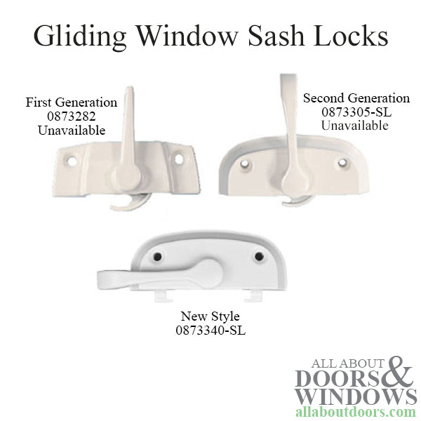 Andersen 200 Series Gliding Window Sash Lock, Old Style - Andersen 200 Series Gliding Window Sash Lock, Old Style