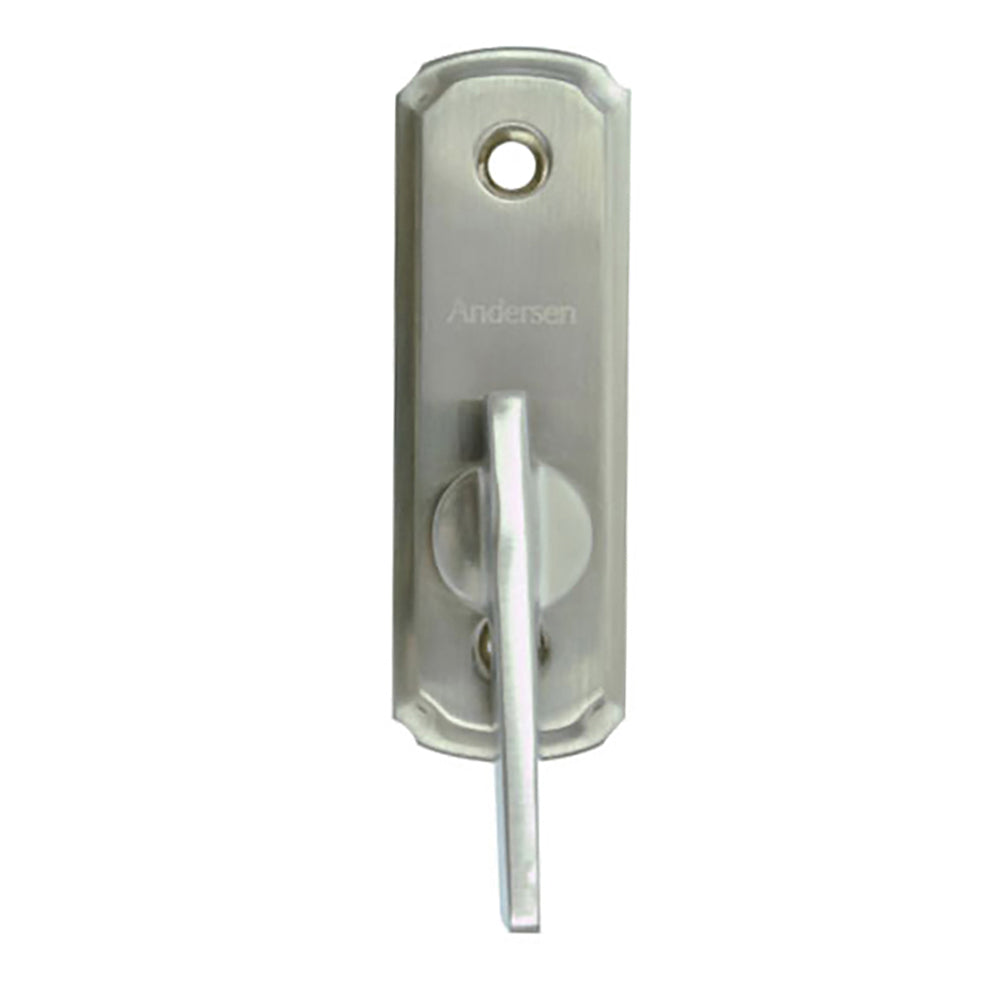 Andersen Frenchwood Sliding Door Hardware Newbury Thumb Latch Inside Lock Brushed Satin Nickel - Andersen Frenchwood Sliding Door Hardware Newbury Thumb Latch Inside Lock Brushed Satin Nickel