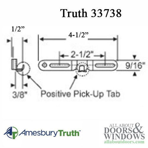 Truth 33738 Casement window latch keeper, Positive pick-up - Truth 33738 Casement window latch keeper, Positive pick-up