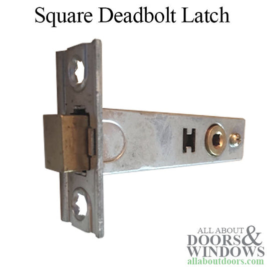 Square Deadbolt Latch, 2-3/8" Backset