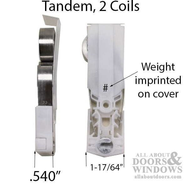 Quick Tilt Constant Force Balance .540 Carrier, Tandem Coil - Quick Tilt Constant Force Balance .540 Carrier, Tandem Coil