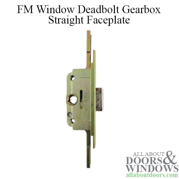 Saracen 4 FM Window Deadbolt Gearbox - Straight Faceplate - Saracen 4 FM Window Deadbolt Gearbox - Straight Faceplate