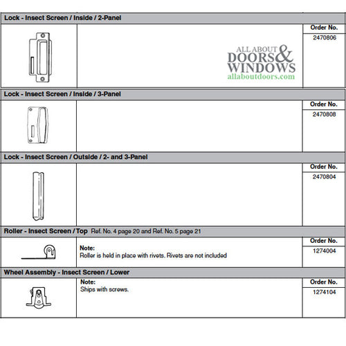 Andersen Screen Door Handle, 2 Panel Inside - Stone - Andersen Screen Door Handle, 2 Panel Inside - Stone