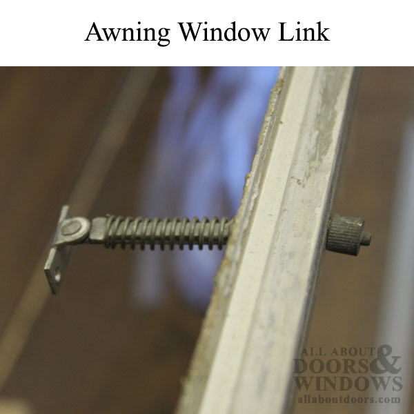 Awning Window Link, Spring Loaded with Twist Cap, Long  1-7/16