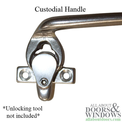 Custodial handle white bronze - Custodial handle white bronze