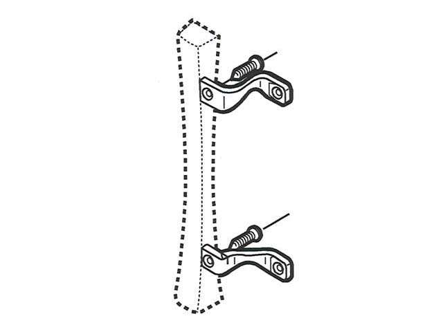 Diecast Chrome Plated Bracket Set for Attaching Wood Handles Left and Right Hand - Diecast Chrome Plated Bracket Set for Attaching Wood Handles Left and Right Hand