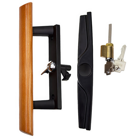 Sliding Patio Glass Door Handle Set Keyed Reversible Handing