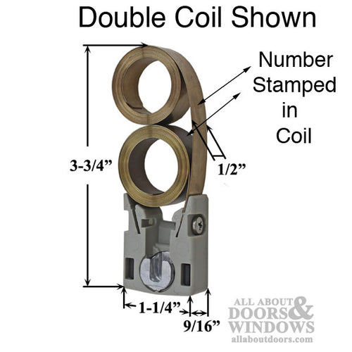 Constant Force 1/2 inch coil balance, triple spring with pivot lock shoe - Constant Force 1/2 inch coil balance, triple spring with pivot lock shoe