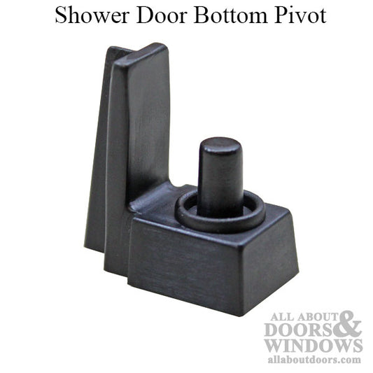 Shower Door Bottom Pivot - Black