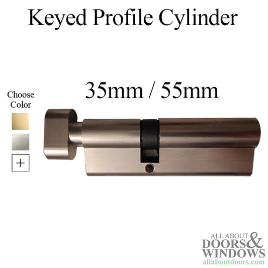 35 / 55, European Y1 360 Profile Cylinder - Choose Finish