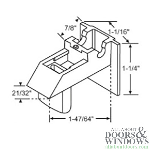 Top Sash Cam Guide, Yale Ogron / Fiberlux - Black - Top Sash Cam Guide, Yale Ogron / Fiberlux - Black