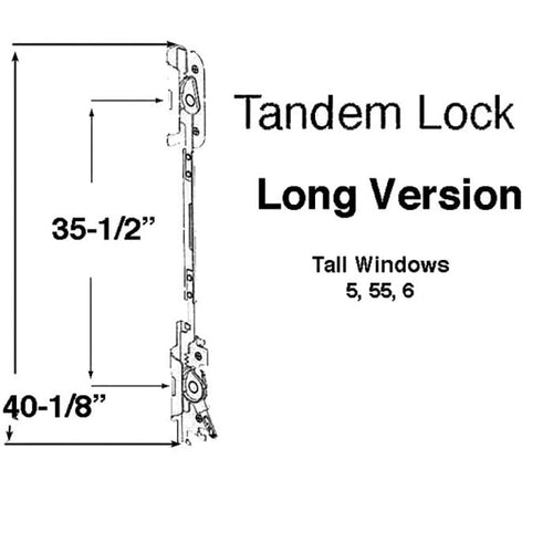 Andersen Tandem Right-Hand Sash Lock Tall Window 1999–Present - Andersen Tandem Right-Hand Sash Lock Tall Window 1999–Present