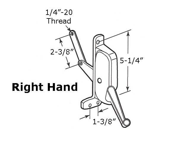 Operator, Type 2 Awning Window, Look-Rusco  RH 5-1/4 inch - Operator, Type 2 Awning Window, Look-Rusco  RH 5-1/4 inch