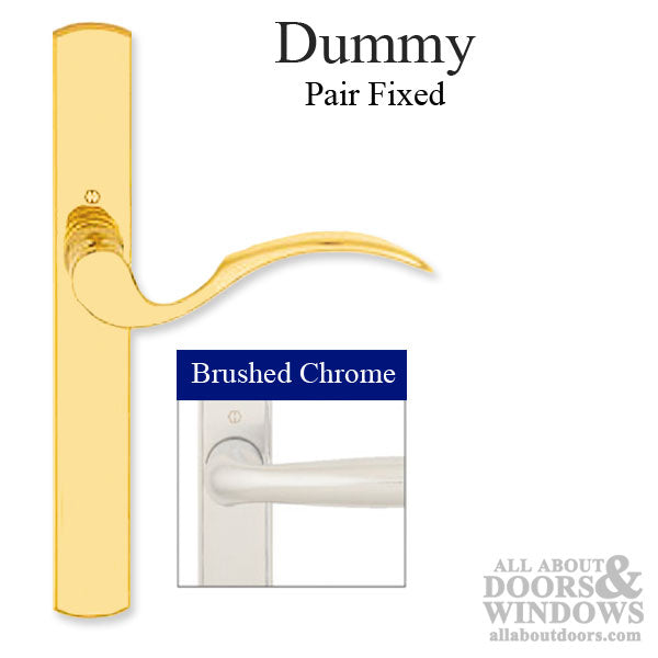 HOPPE Multipoint Lock Handleset, Munchen, M112PL/216N, Solid Brass - Brushed Chrome, Dummy Pair - HOPPE Multipoint Lock Handleset, Munchen, M112PL/216N, Solid Brass - Brushed Chrome, Dummy Pair