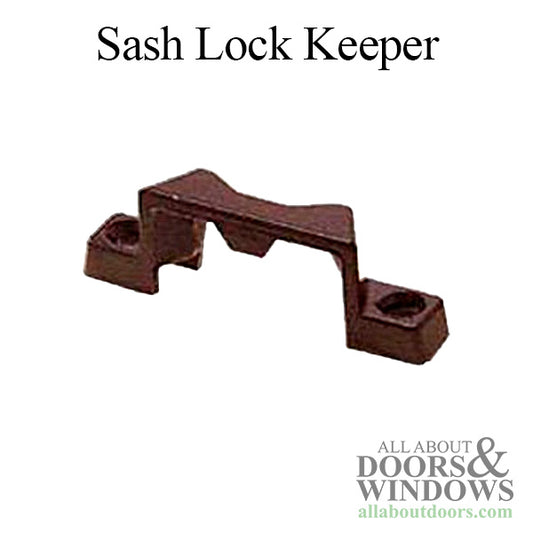 Sash Lock Keeper, 2 inch hole spacing - Bronze