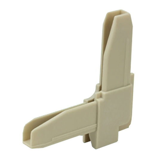 Window Screen Corner Key with Outside Flange Tab, Plastic, Left Hand - Tan