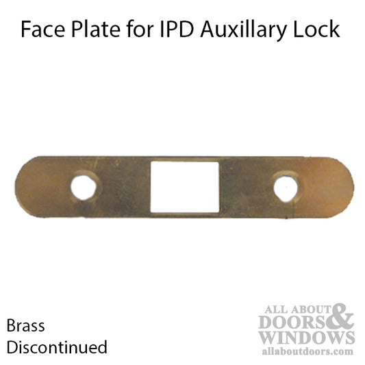 Face Plate for IPD Auxillary Lock - Brass