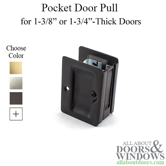 Pocket Door Pull, Passage 3-1/4 x 2-1/4 - Choose Finish