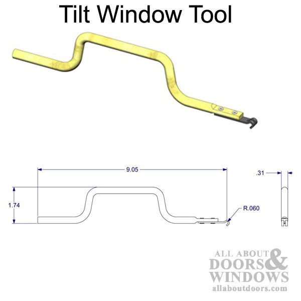 Sash Tensioning Balance Tool - Double Hook - Sash Tensioning Balance Tool - Double Hook