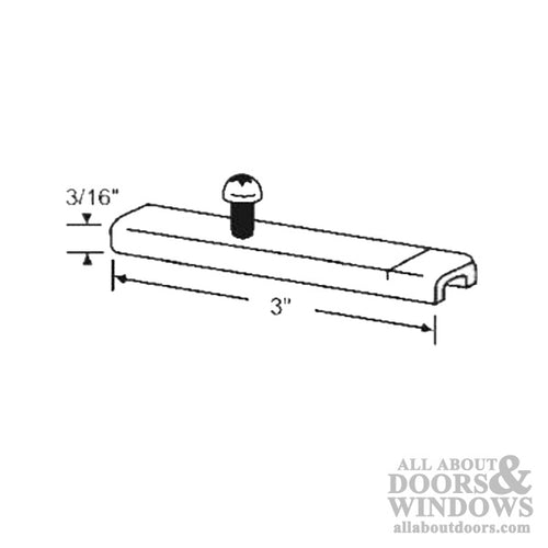 Pivot Bar, 3 inch, Universal 1 hole. Acorn / Norandex - Stamped Steel - Pivot Bar, 3 inch, Universal 1 hole. Acorn / Norandex - Stamped Steel