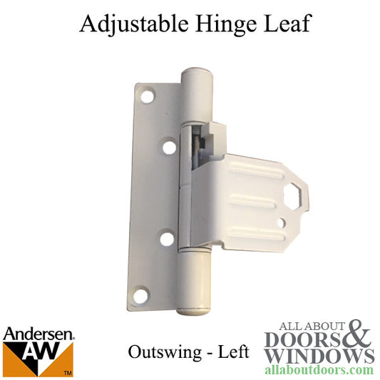 Adjustable Hinge Leaf - Frenchwood Outswing - Left - White