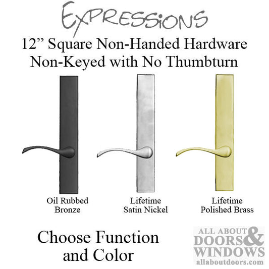 Expressions 12'' Square Passive / Dummy Handle Set - Choose Color