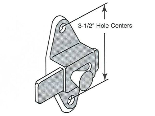 Chrome - 3-1/2 Inch Slide Latch - Chrome - 3-1/2 Inch Slide Latch