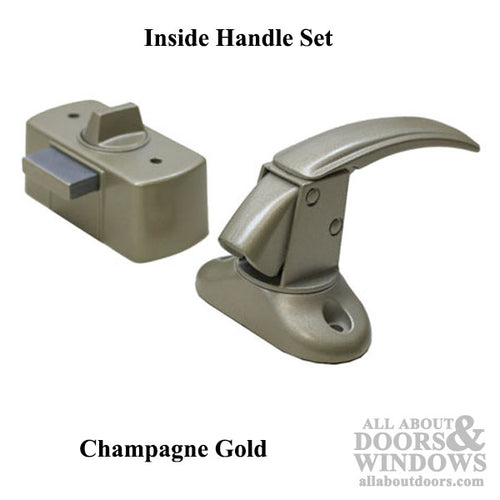 Interior Storm Door   Handle & Deadbolt - Champagne Gold - Interior Storm Door   Handle & Deadbolt - Champagne Gold