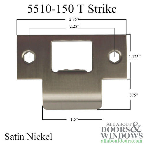 T Strike with Box - Satin Nickel - T Strike with Box - Satin Nickel